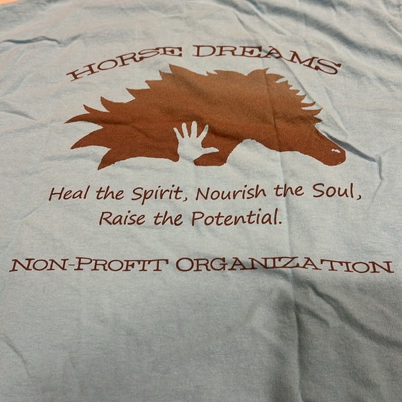 NEW Two (2) Horse Dreams Unisex T-Shirts | Sizes Small & Large | Blue - Picture 8 of 8